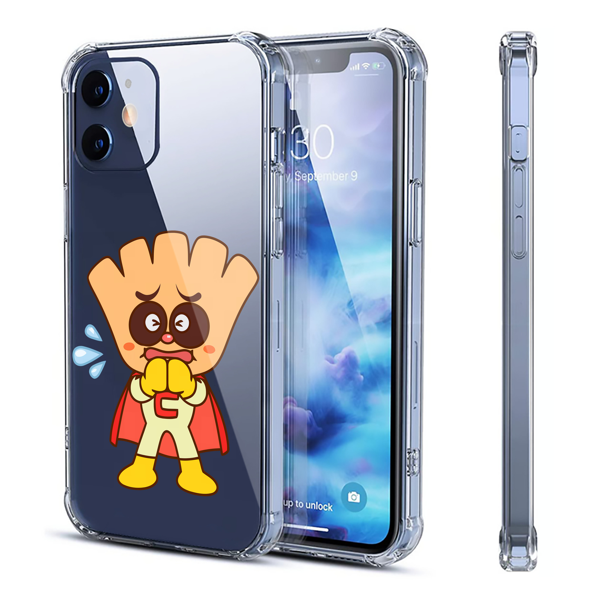（画像用） アンパンマン Anpanman 【iPhone 12シリーズ対応】透明スマホケース（クリアソフトケース）